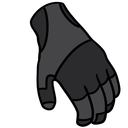 A black glove.